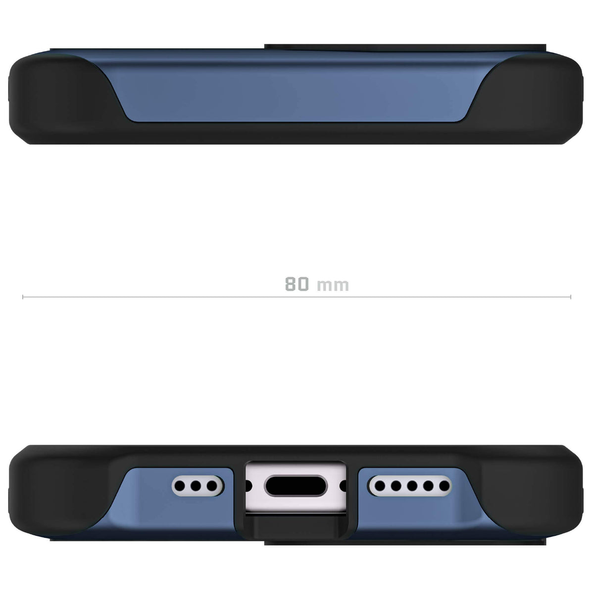 MagSafe iPhone 15 Plus Clear Phone Case Blue