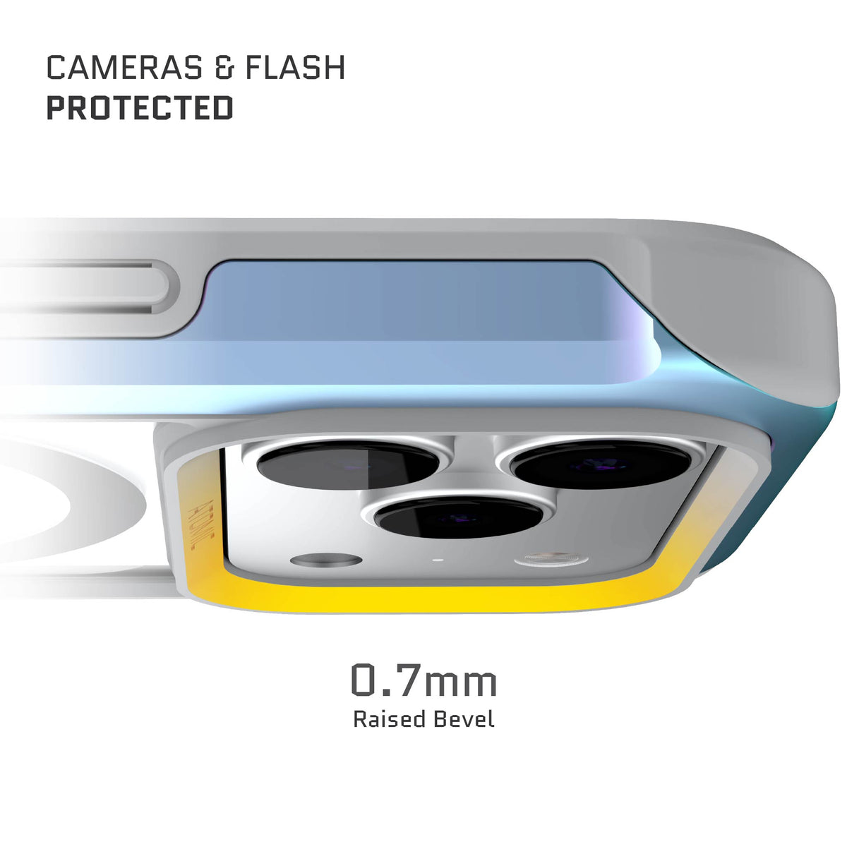 Apple iPhone 18 Pro Max Case Clear Prismatic Metal Aluminum MagSafe Protective Phone Cover