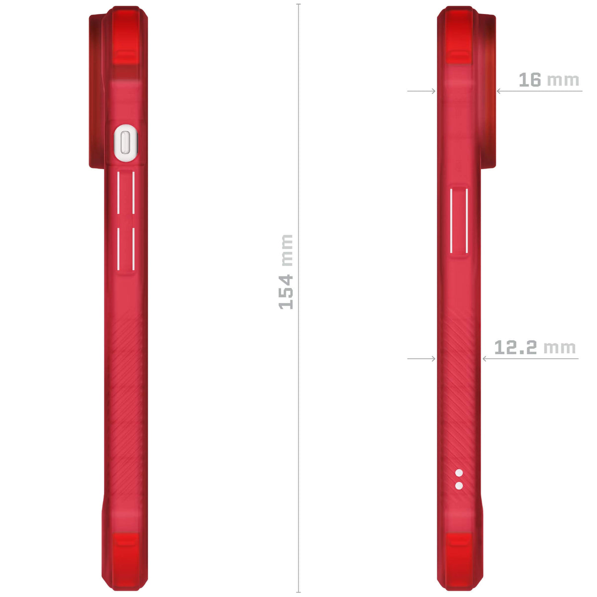 MagSafe Apple iPhone 15 Plus Red Phone Case Clear