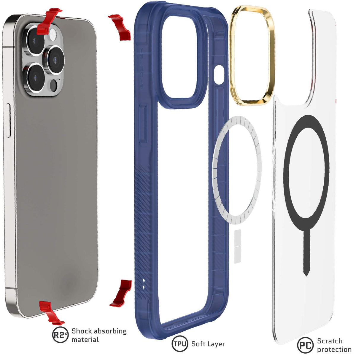 Apple iPhone 15 Pro Phone Case Blue