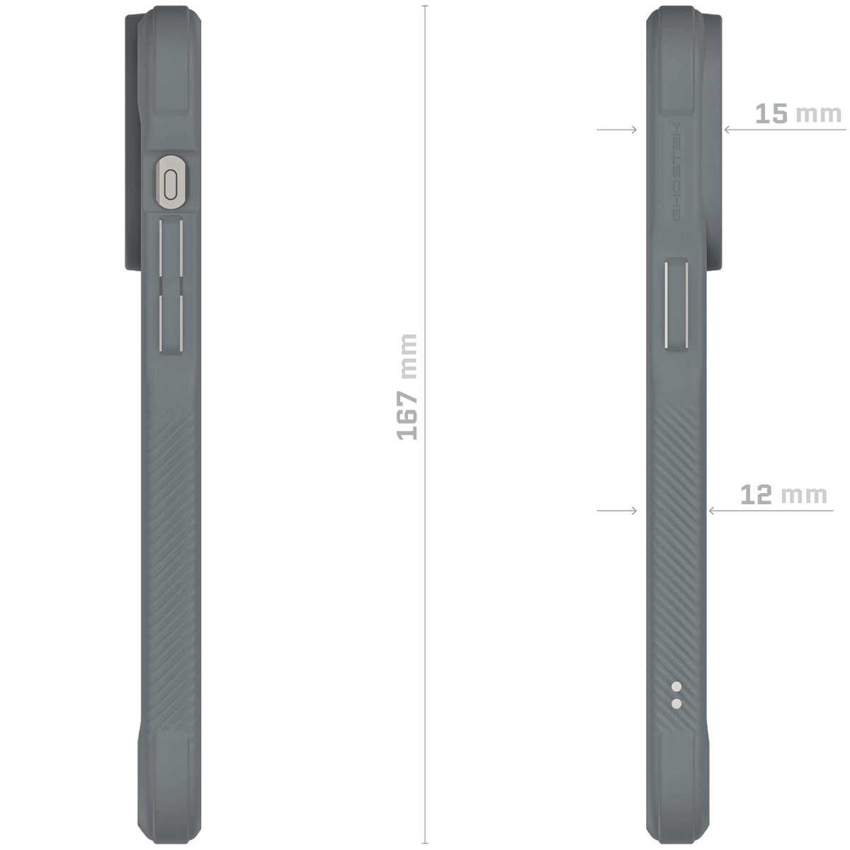Apple iPhone 15 Pro Grey Case Clear MagSafe