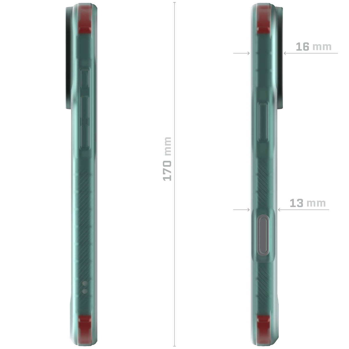iPhone 17 Pro Max Case Teal Clear MagSafe Phone Cover