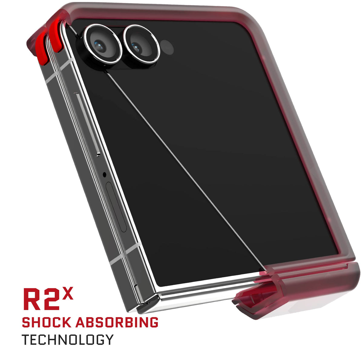 Samsung Galaxy Z Flip7 Case Red Protective Phone Cover Magnetic MagSafe Kickstand