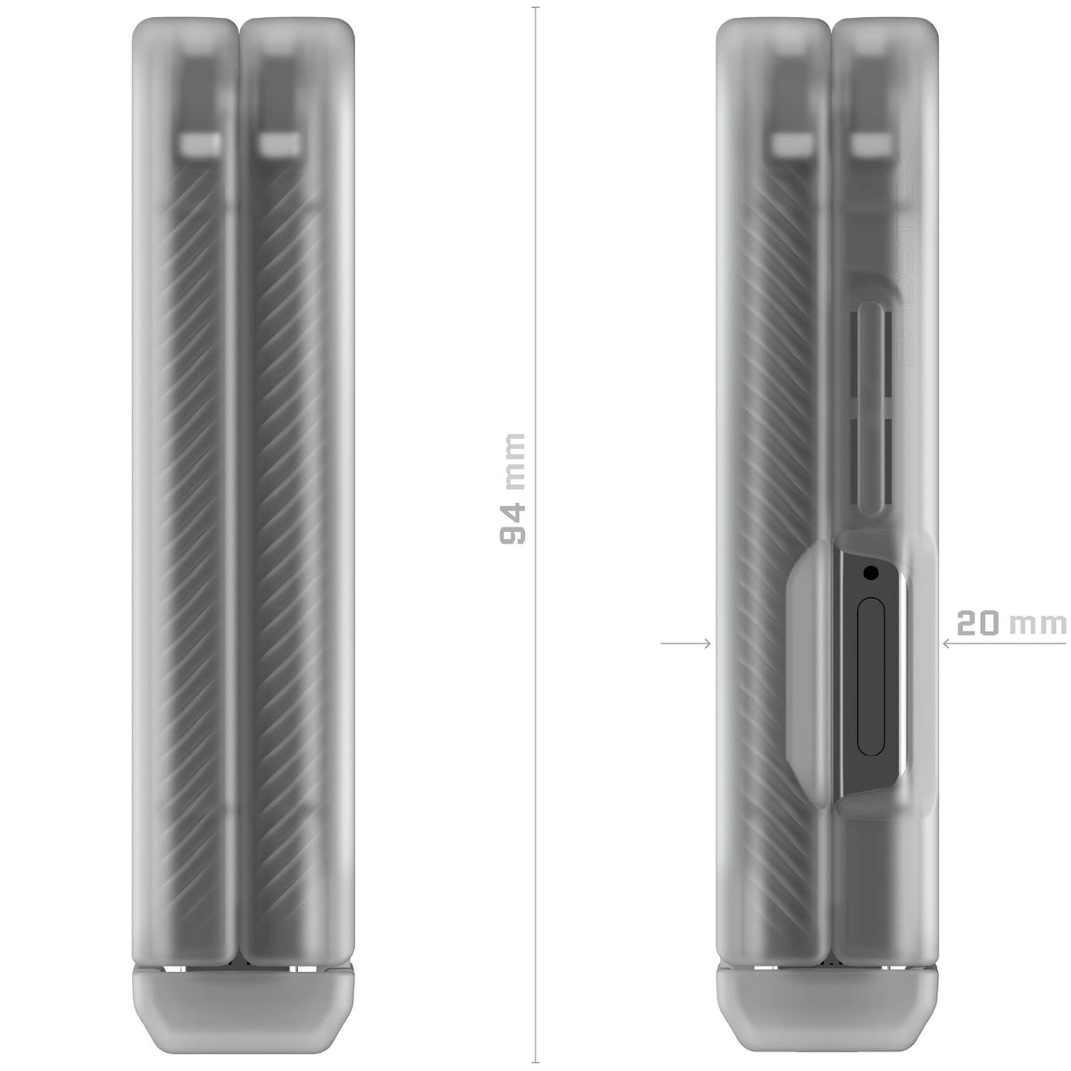 Samsung Galaxy Flip 7 Case Clear Matte Protective Phone Cover Magnetic MagSafe Kickstand