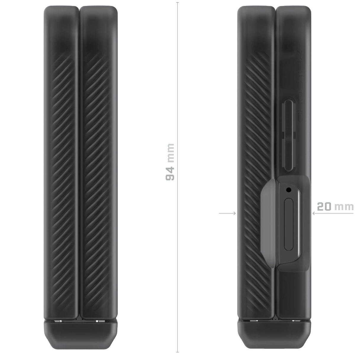 Samsung Flip7 Case Smoke Matte Protective Phone Cover Magnetic MagSafe Kickstand