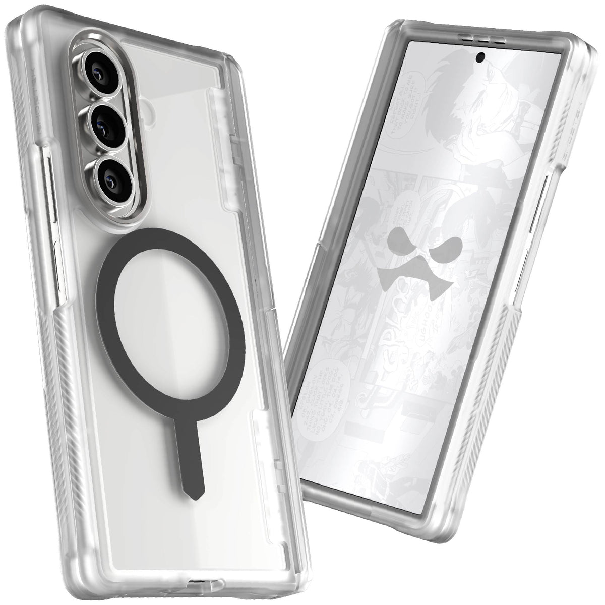 Samsung ZFold7 Clear Protective Phone Case MagSafe Kickstand Magnetic