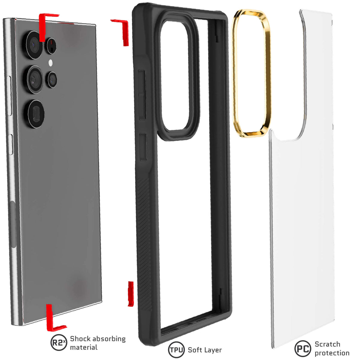 Black Samsung S24 Ultra Case