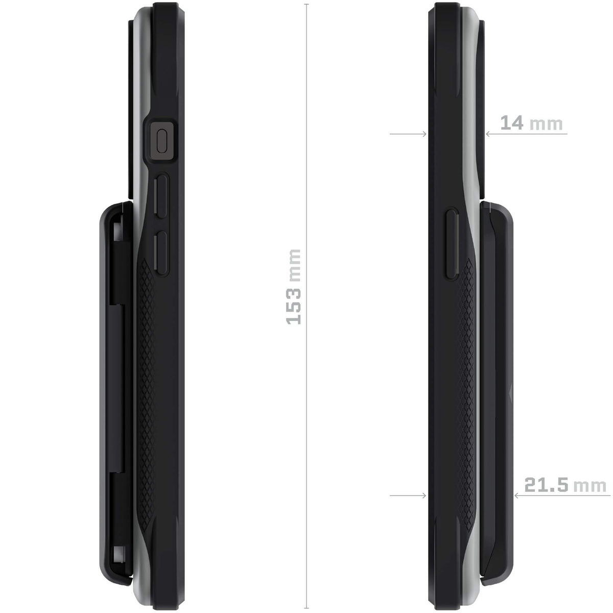 Wallet iPhone 15 Pro Case Grey