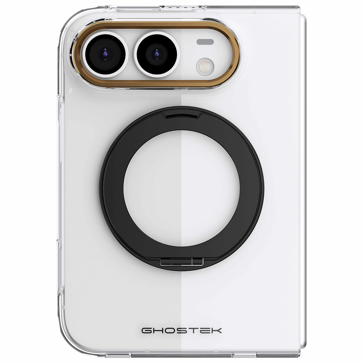Apple iPhone Duo Clear Case MagSafe Kickstand Gold