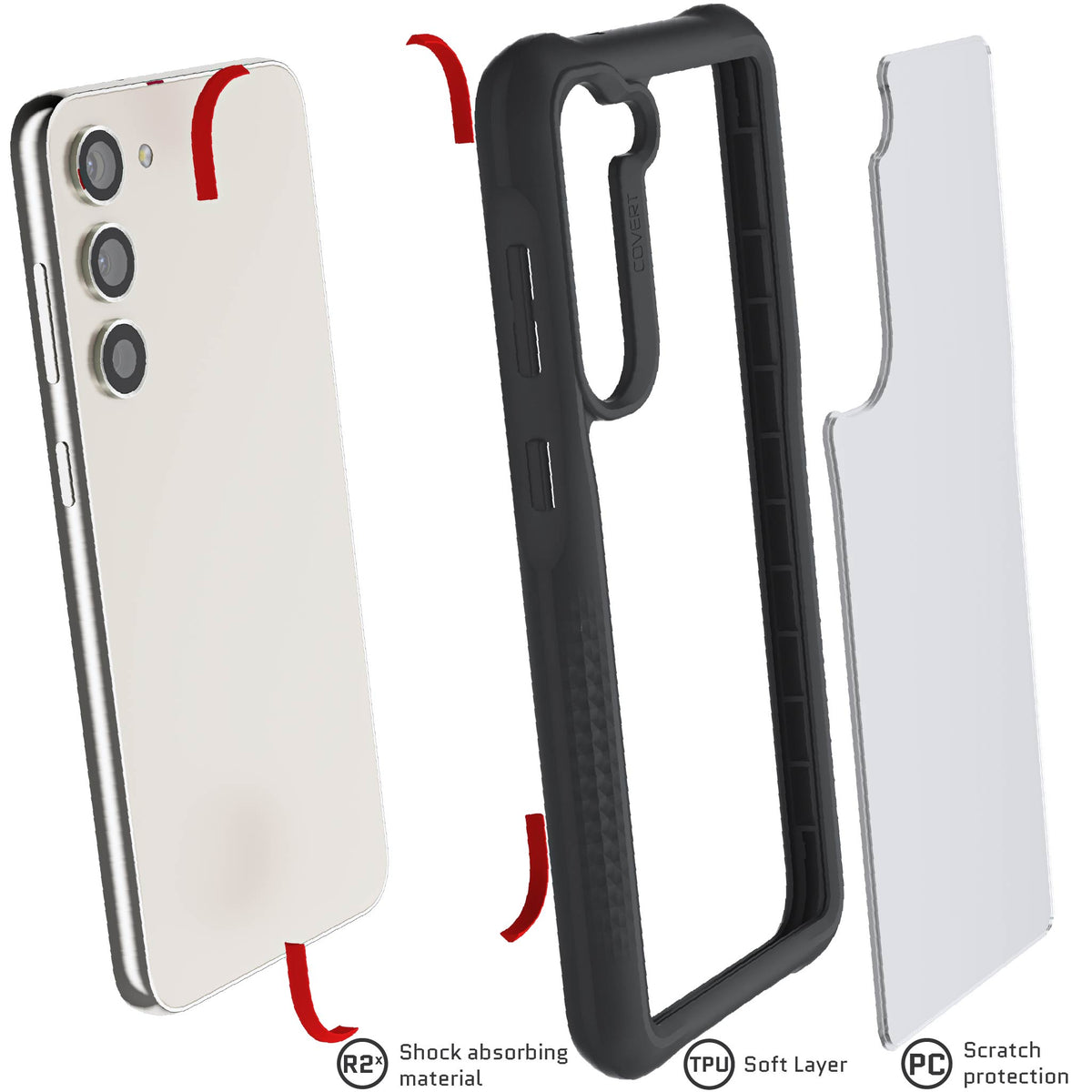 Samsung Galaxy S23 Plus Black Case Clear