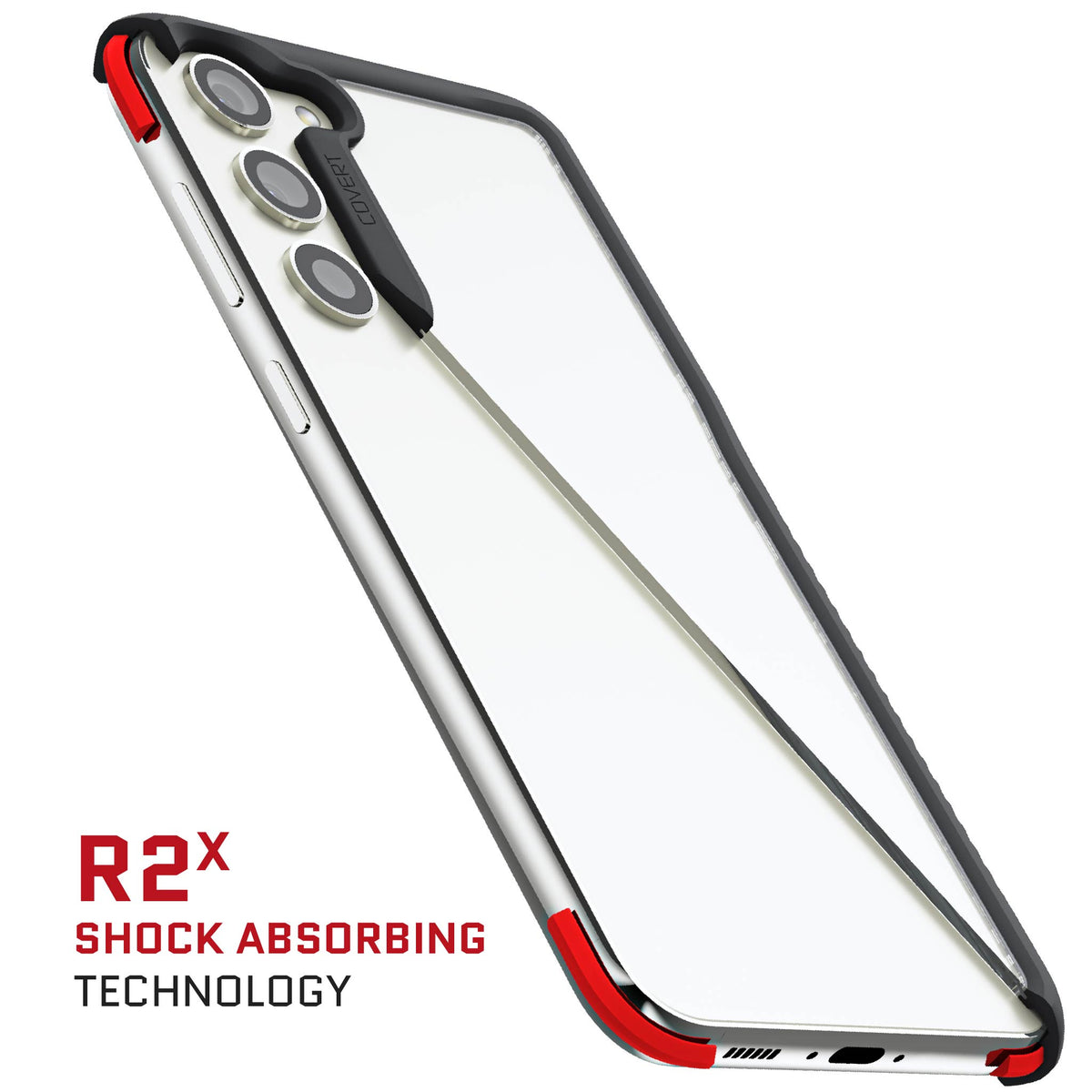 S23 Plus Case Black Clear