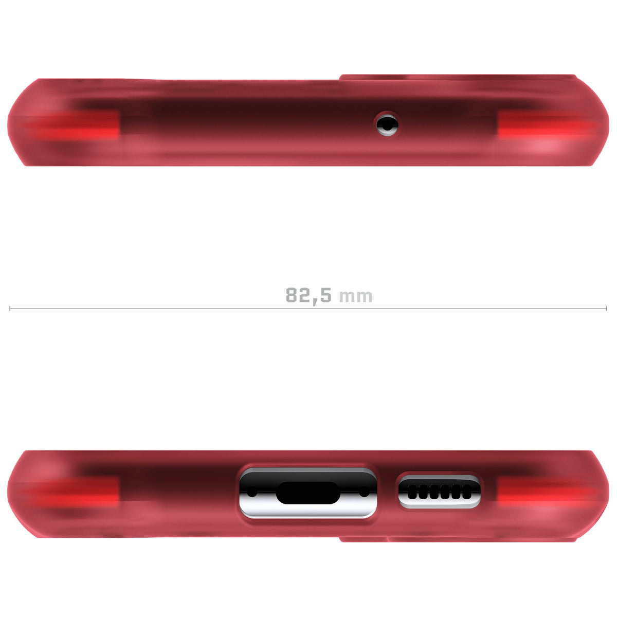 S23 Plus Red Case Clear