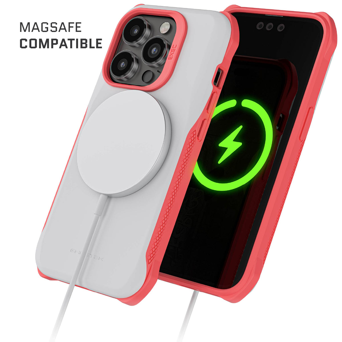 MagSafe iPhone 14 Pro Wallet Case Pink Card Holder