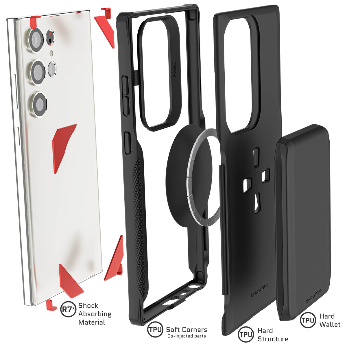 Galaxy S23 Ultra Magnetic Wallet Case