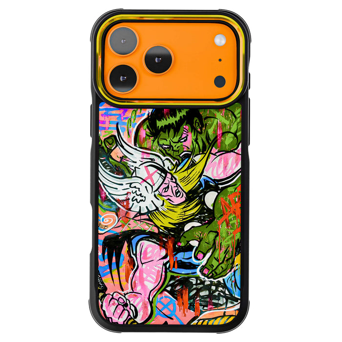 iPhone 17 Pro Max Case Thor vs Hulk
Spraypaint Art Collab Artwork Phone Cover MagSafe Doped Out M Artist