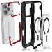 Apple iPhone 17 Pro Case Black MagSafe Aluminum Metal Bumper Clear Protective Phone Cover