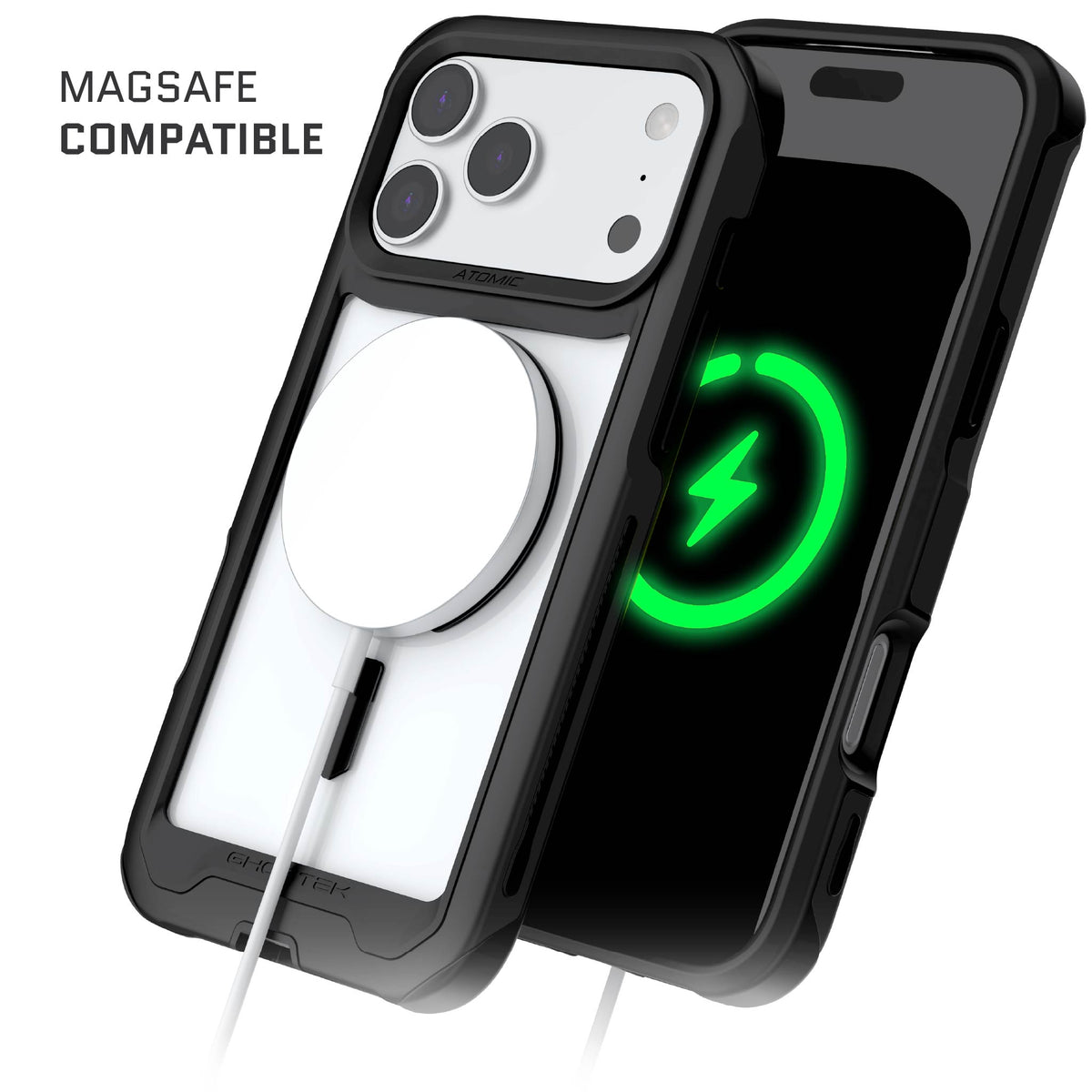 iPhone 18 Pro Max Case Clear Black Metal Aluminum MagSafe Protective Phone Cover