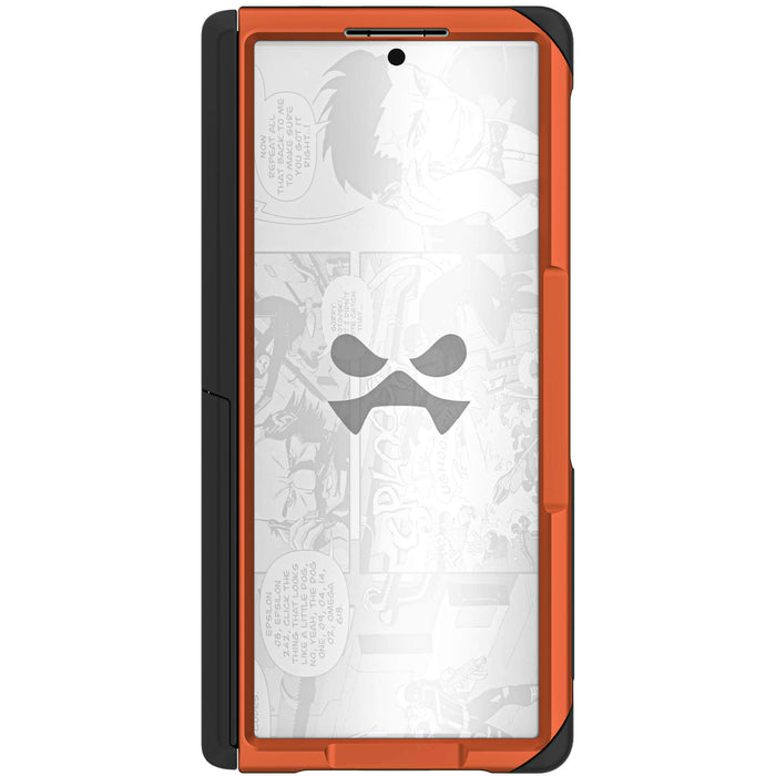 Samsung Galaxy Z Fold 6 Phone Case with Hinge Cover Orange Fabric