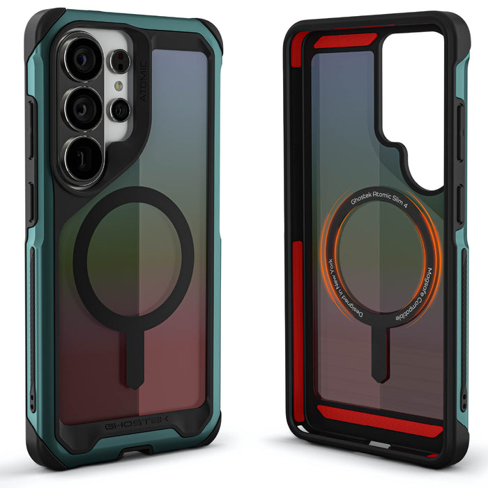 Galaxy S26 Ultra Case Clear Metal MagSafe Green