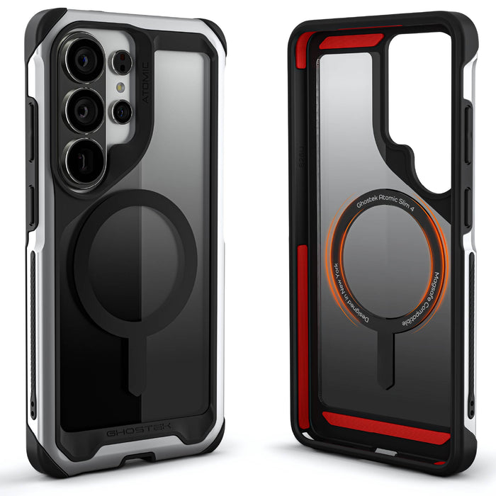 Galaxy S26 Ultra Case Clear Metal MagSafe Silver