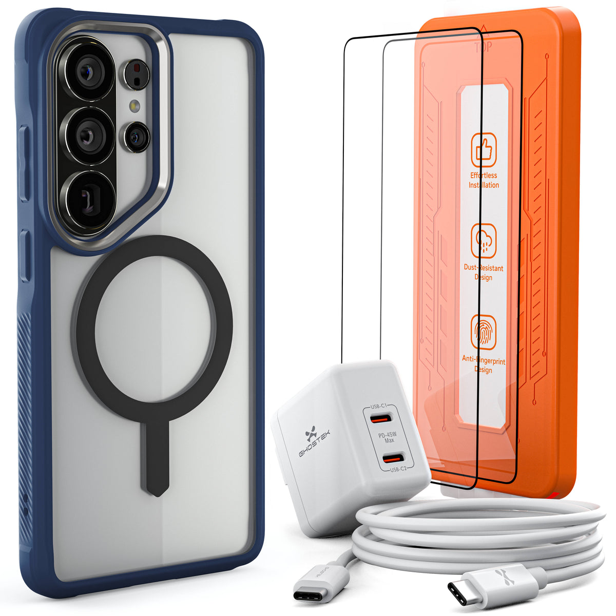 Galaxy S26 Ultra — Bundle [Case, Cable, Charger, Screen Protector]