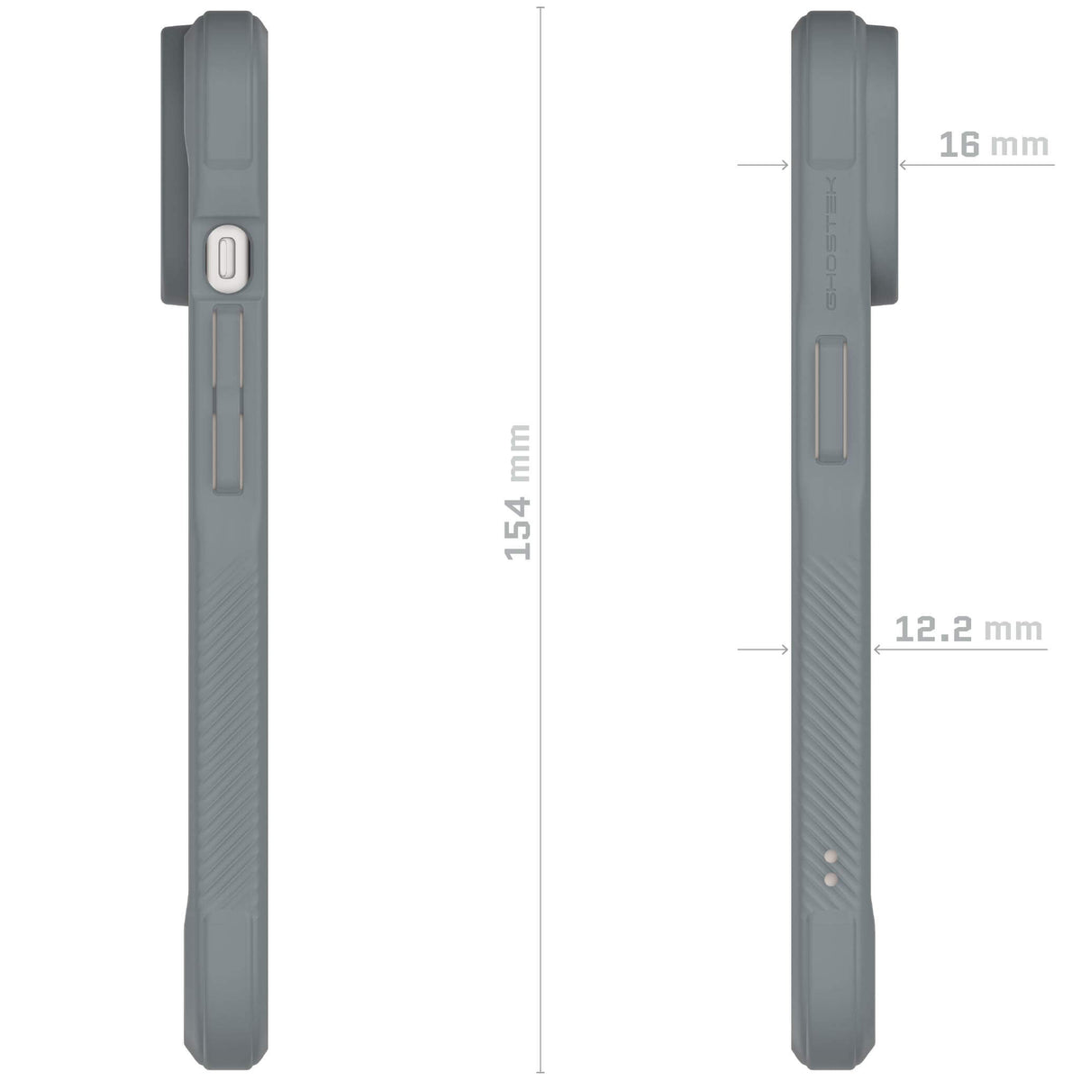 Gray Apple iPhone 15 Plus Case Clear MagSafe
