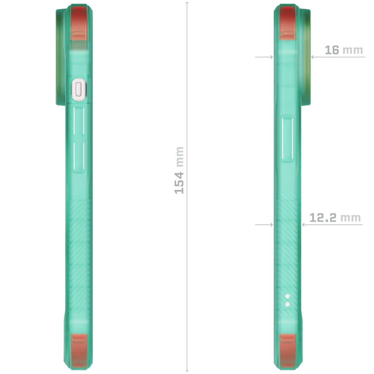 Teal iPhone 15 Plus Case Clear MagSafe
