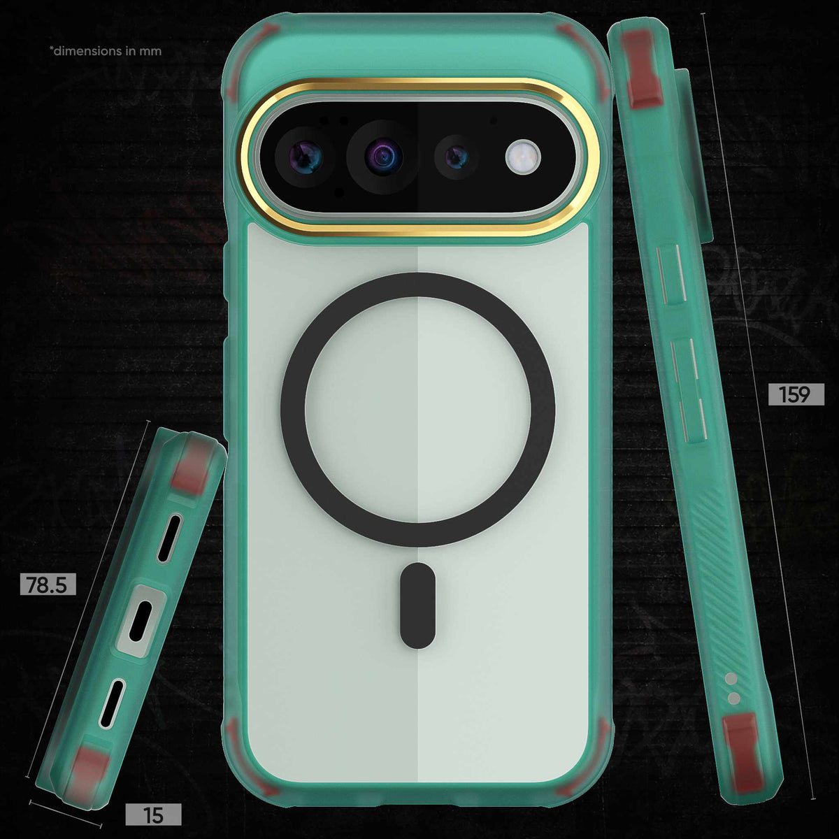 Pixel 11 Pro Case Clear Teal