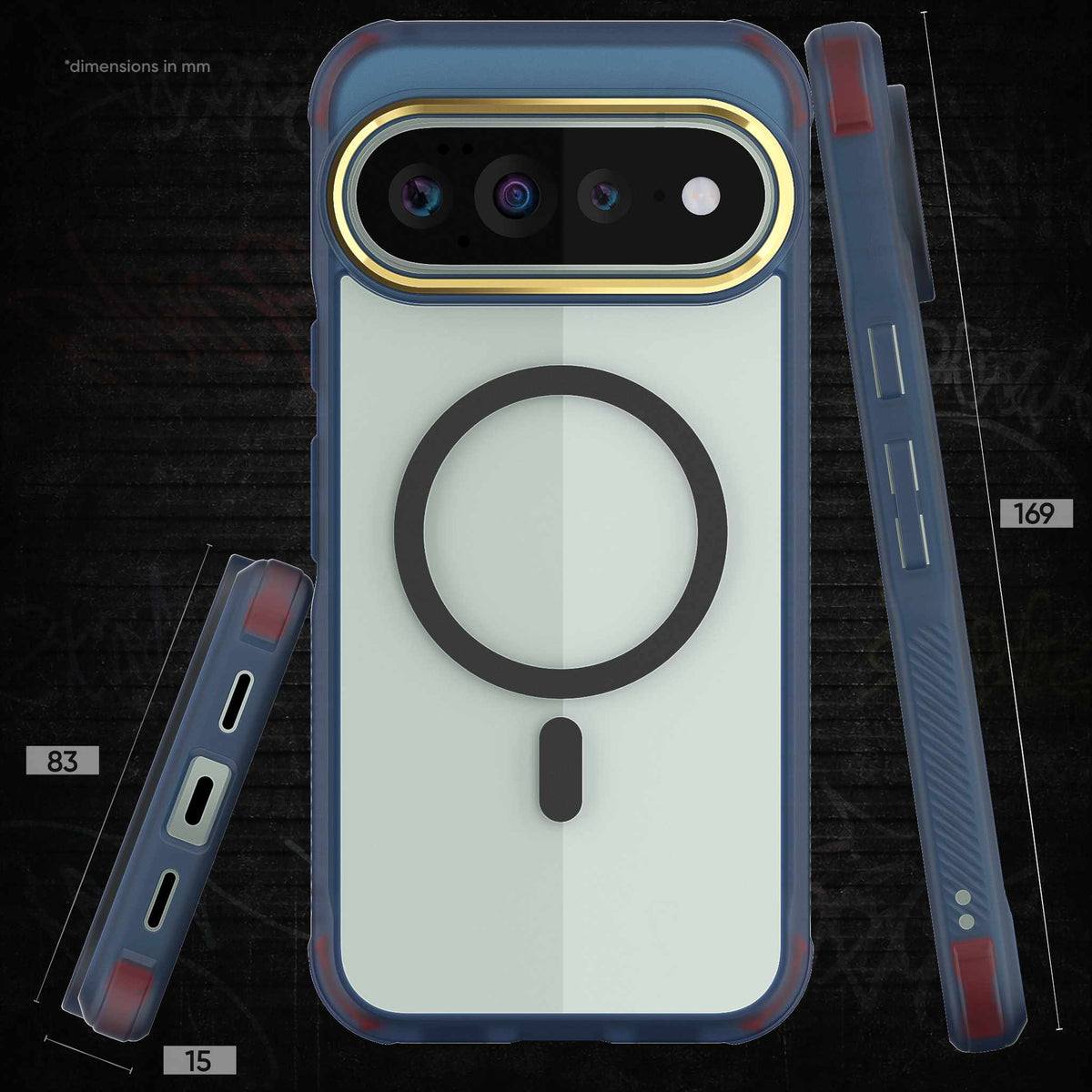 Pixel 11 Pro XL Case Clear Blue
