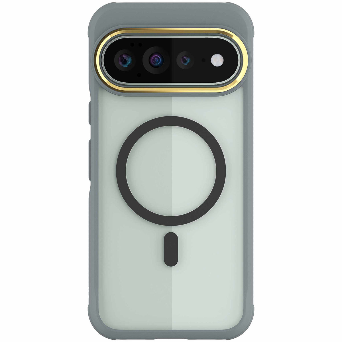 Google Pixel 11 Pro XL Case Clear Gray MagSafe Magnetic Ring Protective Phone Cover