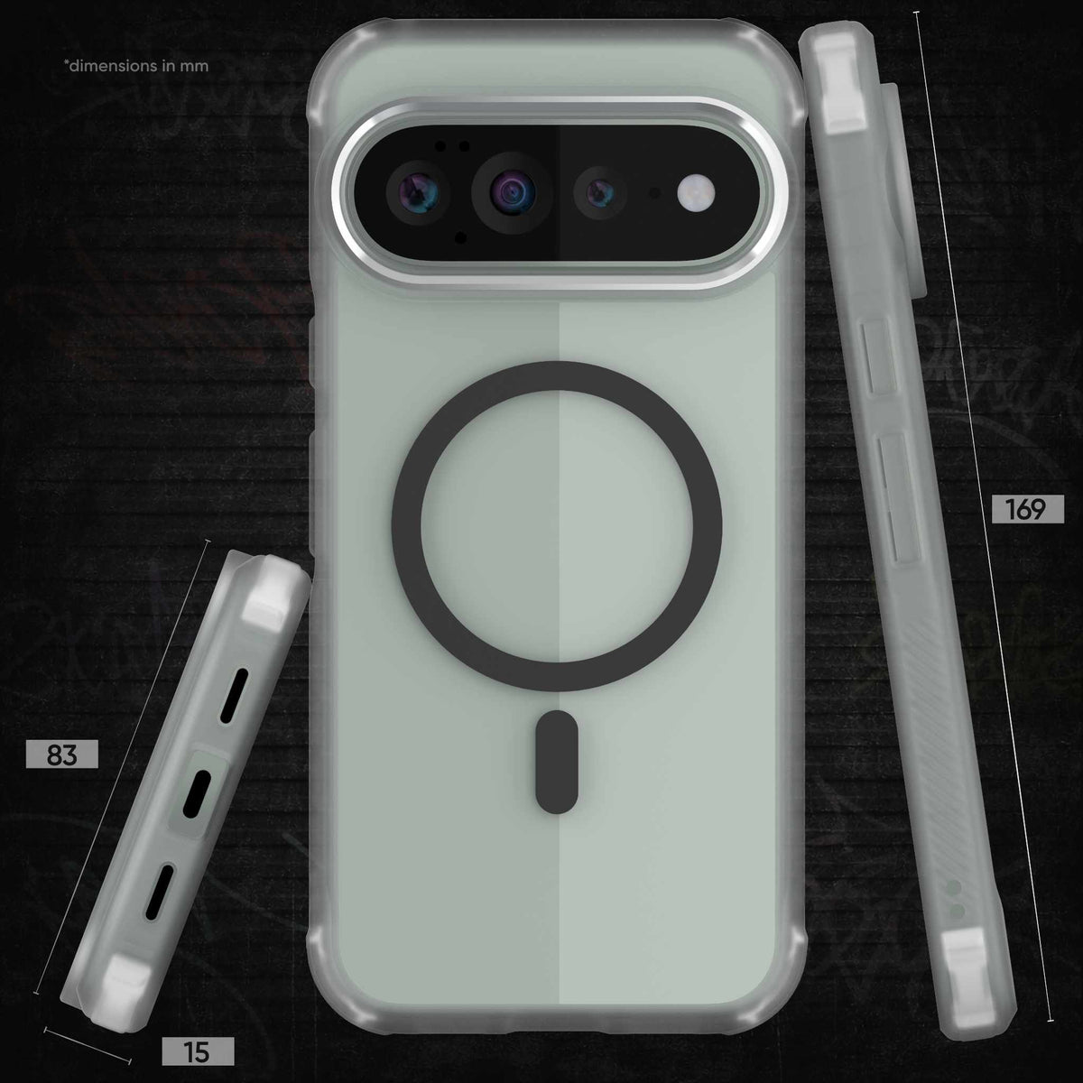 Google Pixel 11 Pro XL Case Clear MagSafe Magnetic Ring Protective Phone Cover
