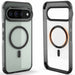 Pixel 11 Pro XL Case Clear Black Smoke MagSafe Magnetic Ring Protective Phone Cover Matte