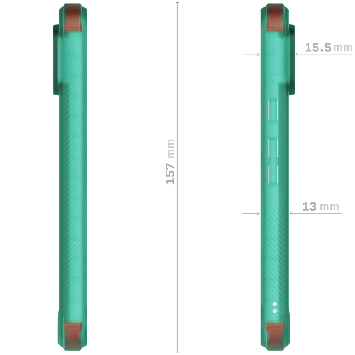 Google Pixel8 Teal Case Clear