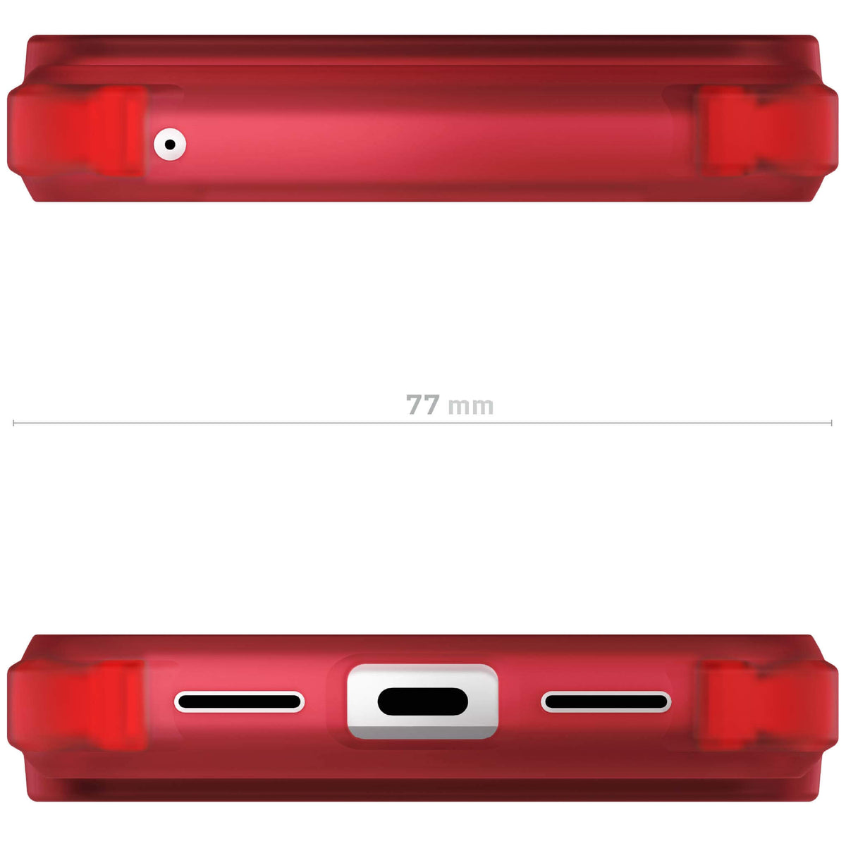 Red Pixel8 Case Clear