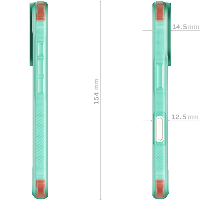 MagSafe Apple iPhone 16 Clear Teal Protective Phone Case Cover