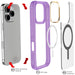 Clear iPhone 16 Pro Purple Phone Case MagSafe Cover Magnetic