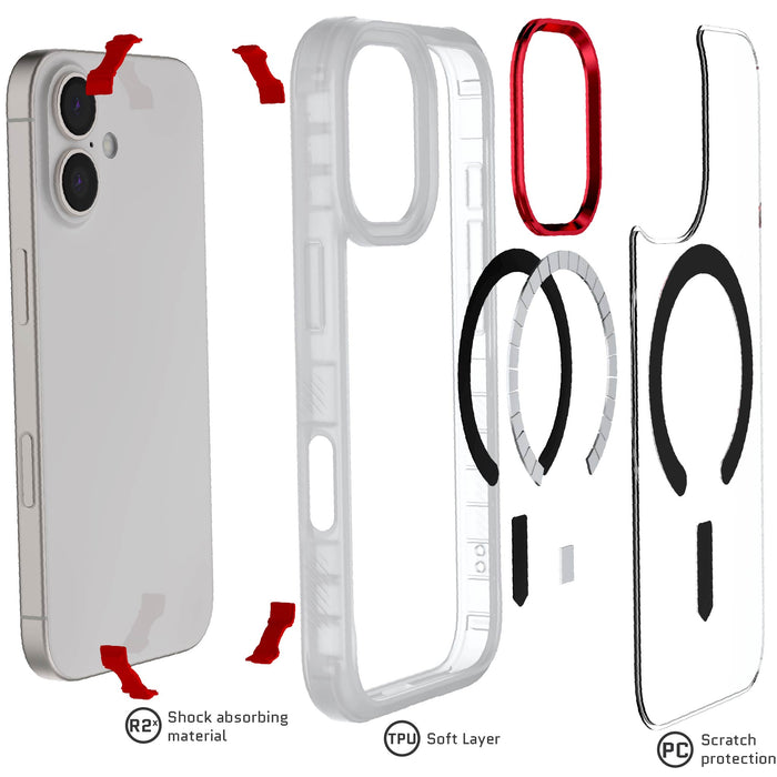 iPhone 17 Case Clear MagSafe Protective Phone Cover Shockproof Magnetic Mag Safe