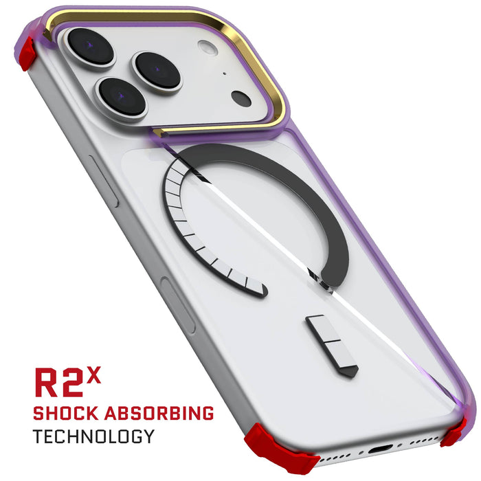 iPhone 17 Pro Case Purple Clear MagSafe Protective Phone Cover Shockproof Magnetic