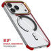 iPhone 17 Pro Case Red Clear MagSafe Protective Phone Cover Shockproof Magnetic
