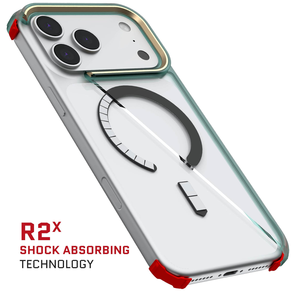 iPhone 17 Pro Max Case Teal Clear MagSafe Protective Phone Cover Shockproof Magnetic