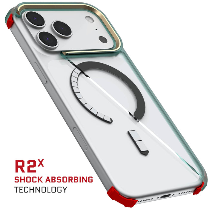 iPhone 17 Pro Max Case Teal Clear MagSafe Protective Phone Cover Shockproof Magnetic