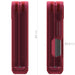 Red Samsung Flip 6 Clear Protective Phone Case with Kickstand and Hinge Cover