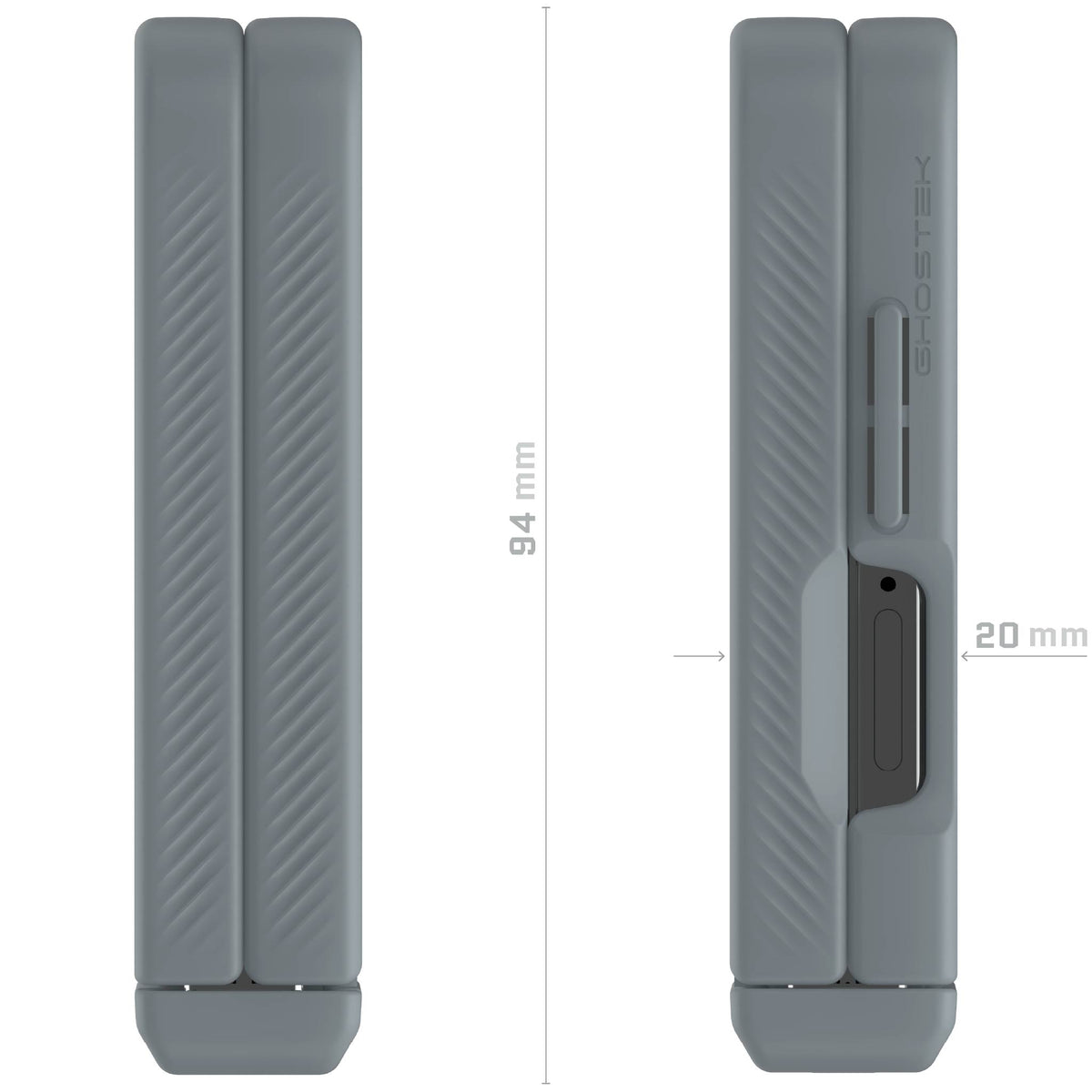 Samsung Galaxy Z Flip7 Case Gray Protective Phone Cover Magnetic MagSafe Kickstand