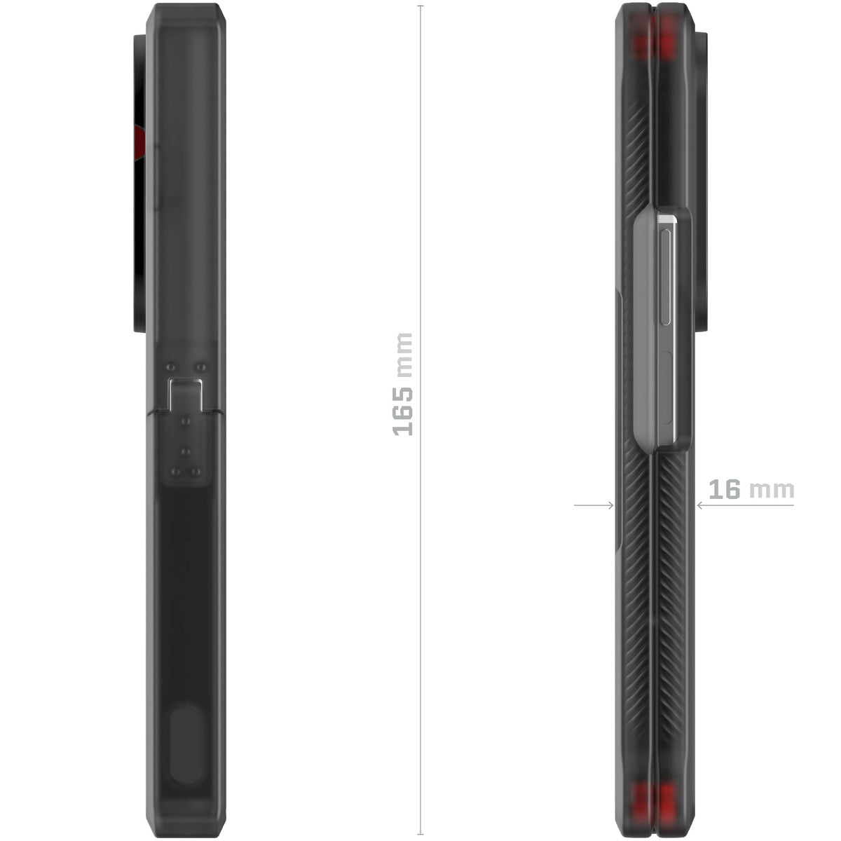 Galaxy Fold7 Clear Smoke Protective Phone Case MagSafe Kickstand Magnetic