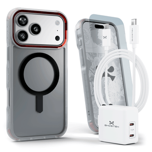 
                        iPhone 17 / Air Series Bundle – Case + Charger + Cable + Screen Protector