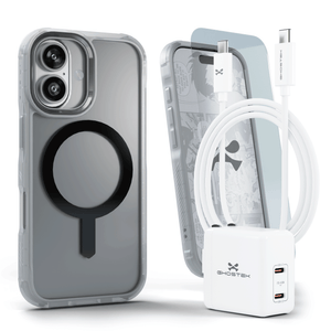 
                        iPhone 17 / Air Series Bundle – Case + Charger + Cable + Screen Protector