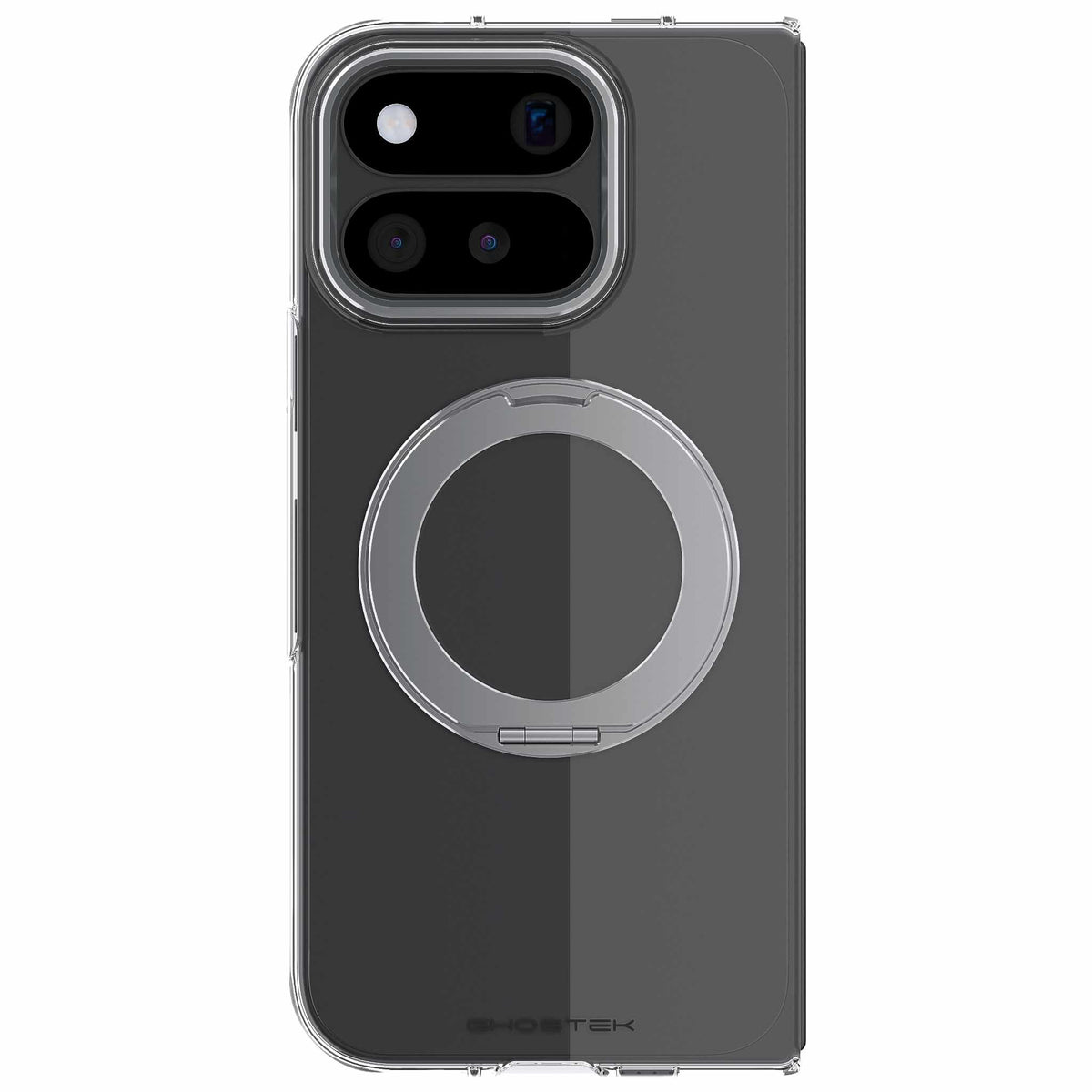 Google Pixel 11 Pro Fold Case Clear Silver MagSafe Ring Magnetic Cover