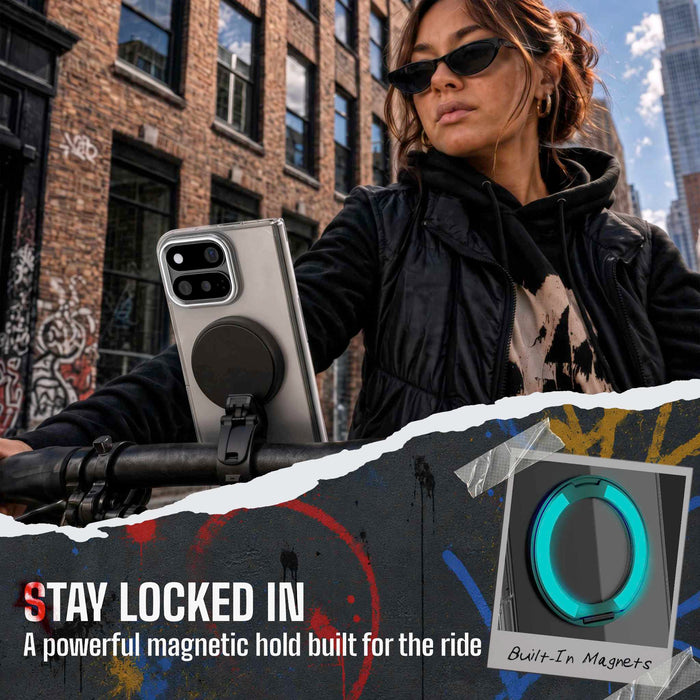 Pixel 11 Pro Fold Case Clear Teal MagSafe Ring Magnetic