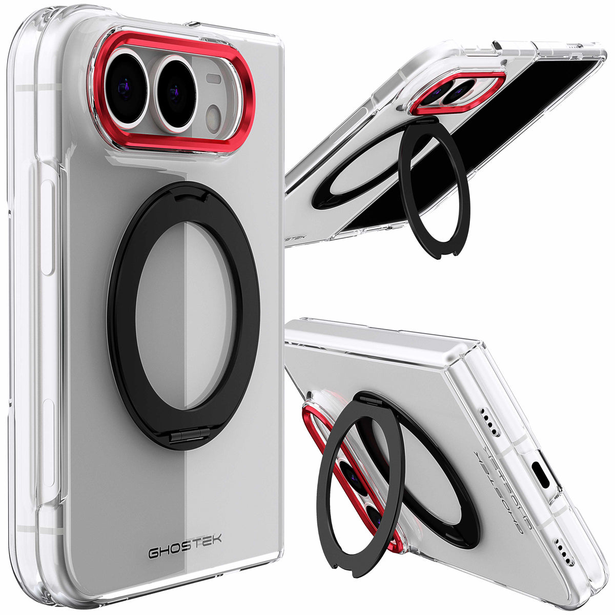 iPhone Duo Clear Case MagSafe Kickstand Red