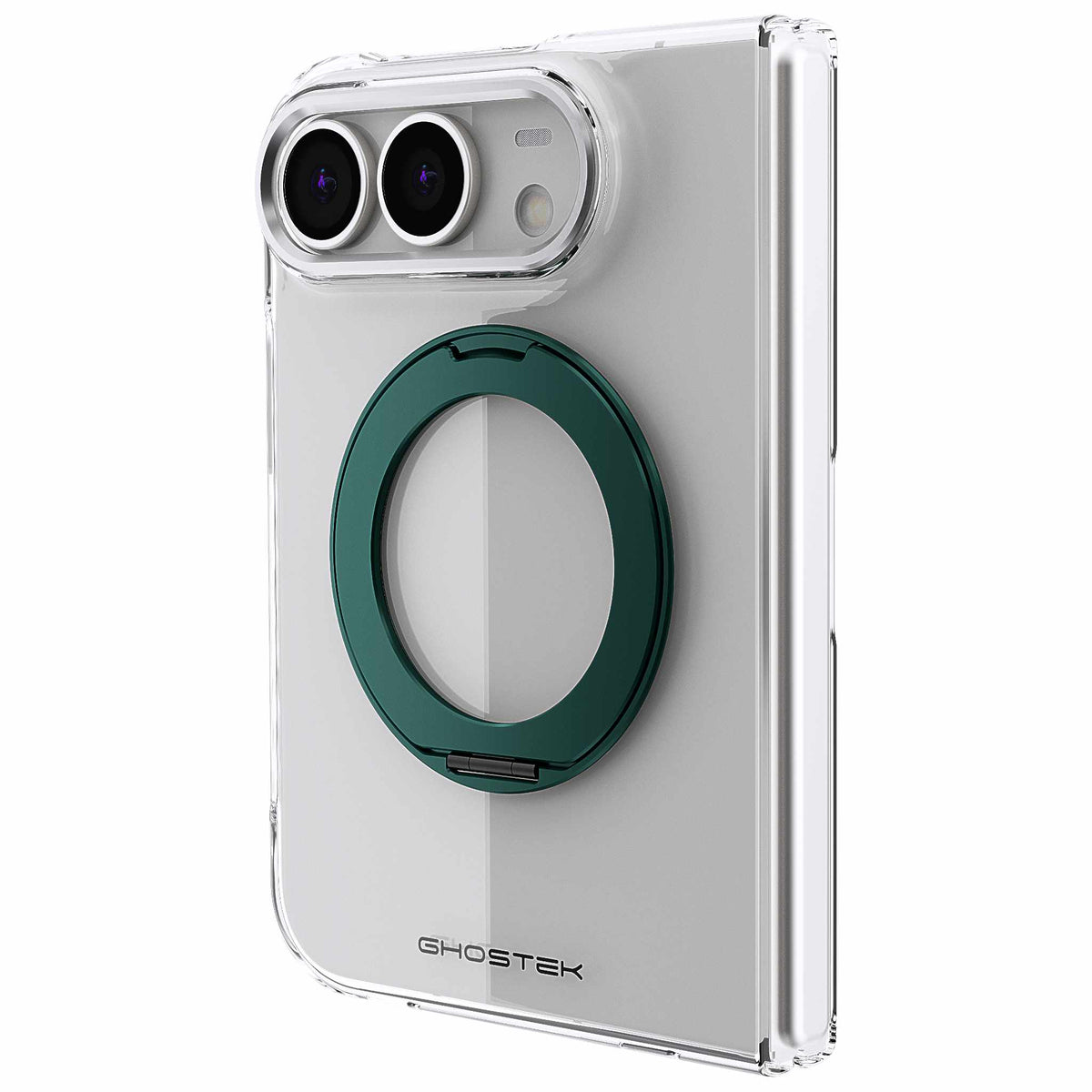 Apple iPhone Duo Case Clear MagSafe Kickstand Teal